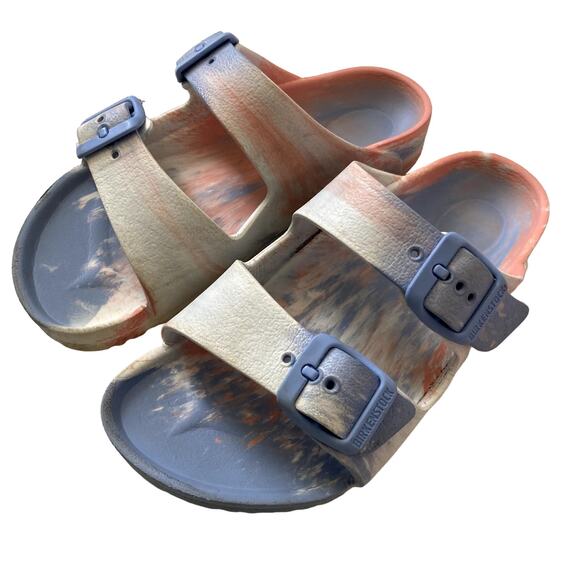 Birkenstock Other - Birkenstock Arizona EVA Marble Slip On Sandals - Pink Blue White - 30 Euro